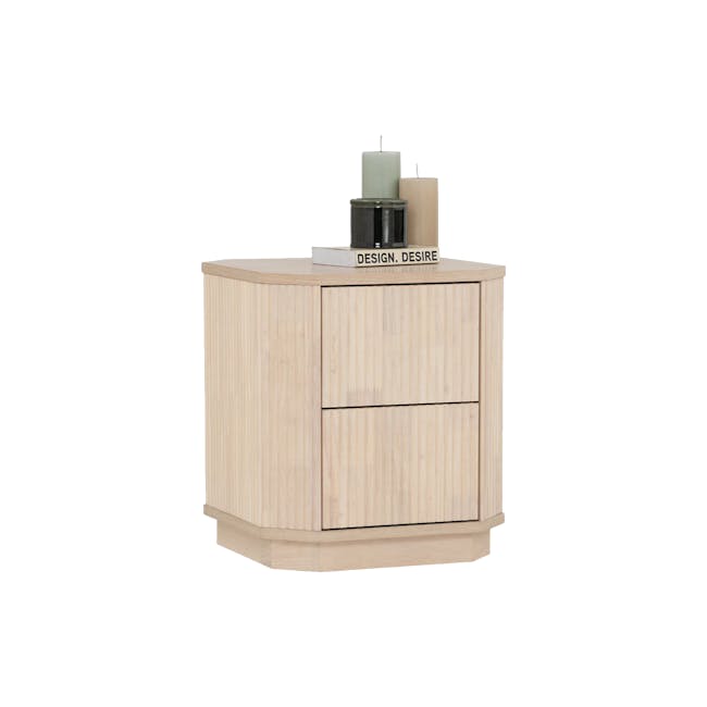 Claire Bedside Table - 12 - Light wood cabinet, minimalist design, modern decor, elegant furniture, stylish interior