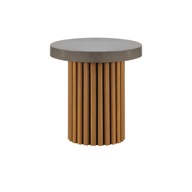 Ellie Round Concrete Side Table - 0