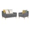 Evan 2 Seater Sofa with Evan Armchair - Charcoal Grey - 0