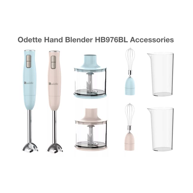 Odette Multifunction Immersion Handheld Blender - Pink - 9