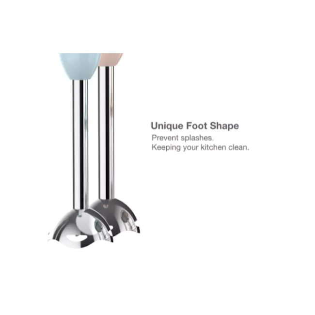 Odette Multifunction Immersion Handheld Blender - Pink - 5 - Stainless steel design, Dual spray heads, Adjustable foot