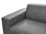 Milan 3 Seater Sofa with Ottoman - Lead Grey (Faux Leather) - 6