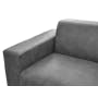 Milan 4 Seater Sofa with Ottoman - Lead Grey (Faux Leather) - 15