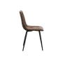 Friska Dining Chair - Dark Brown (Faux Leather) - 1