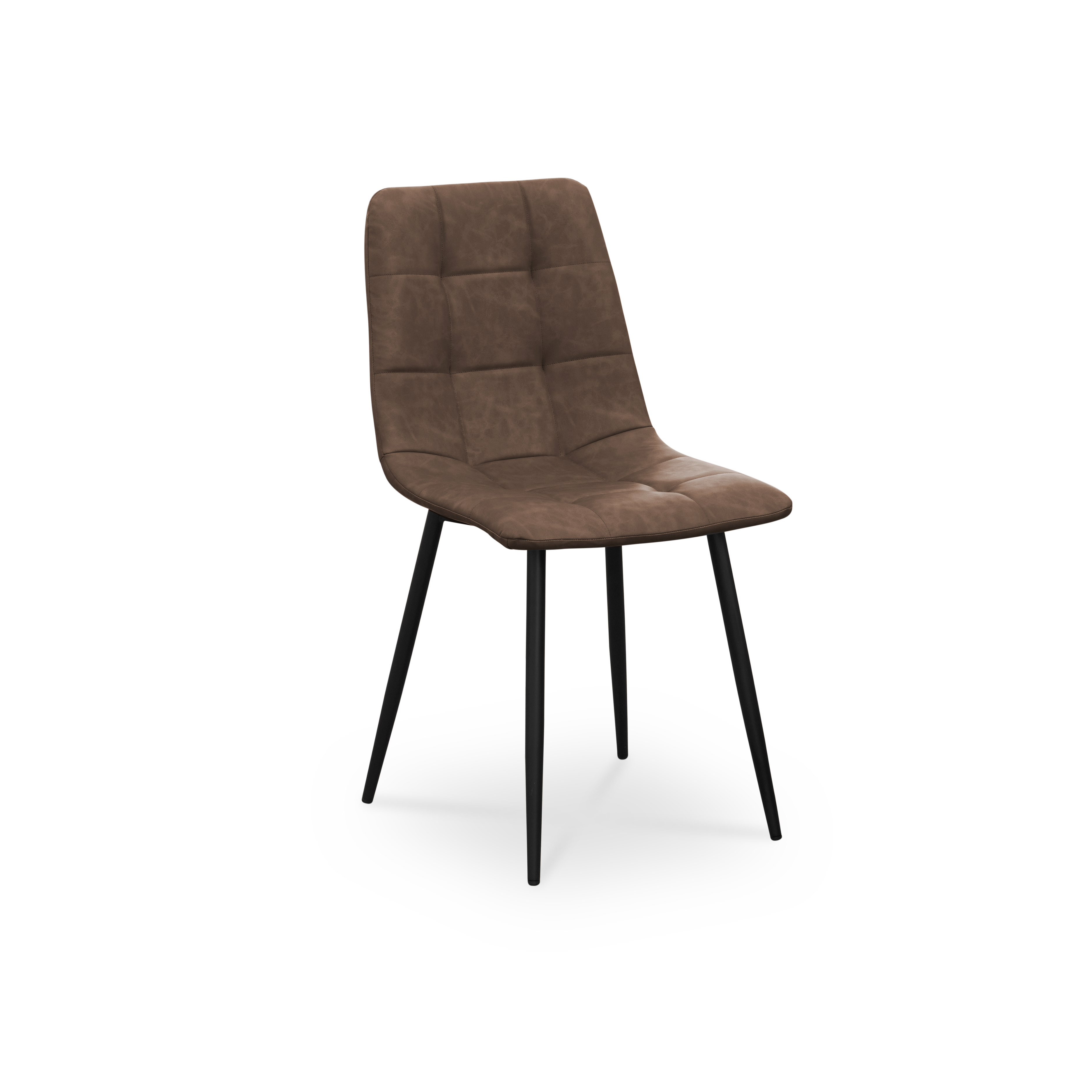 Friska Dining Chair - Dark Brown (Faux Leather)