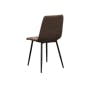 Friska Dining Chair - Dark Brown (Faux Leather) - 4