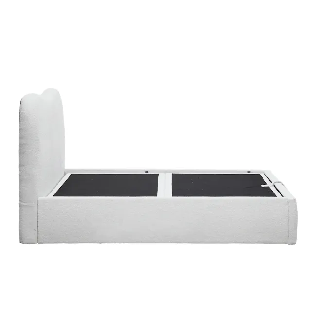 Arianna King Storage Bed - Light Grey Boucle - 10