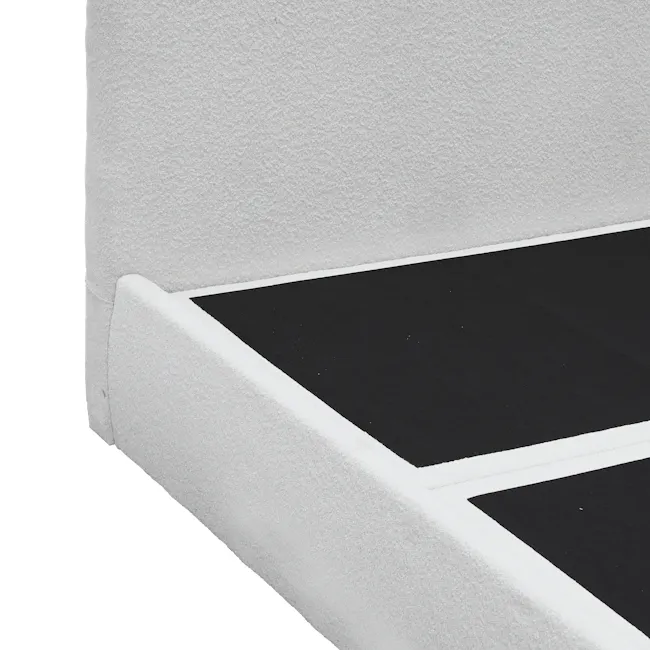 Arianna King Storage Bed - Light Grey Boucle - 19