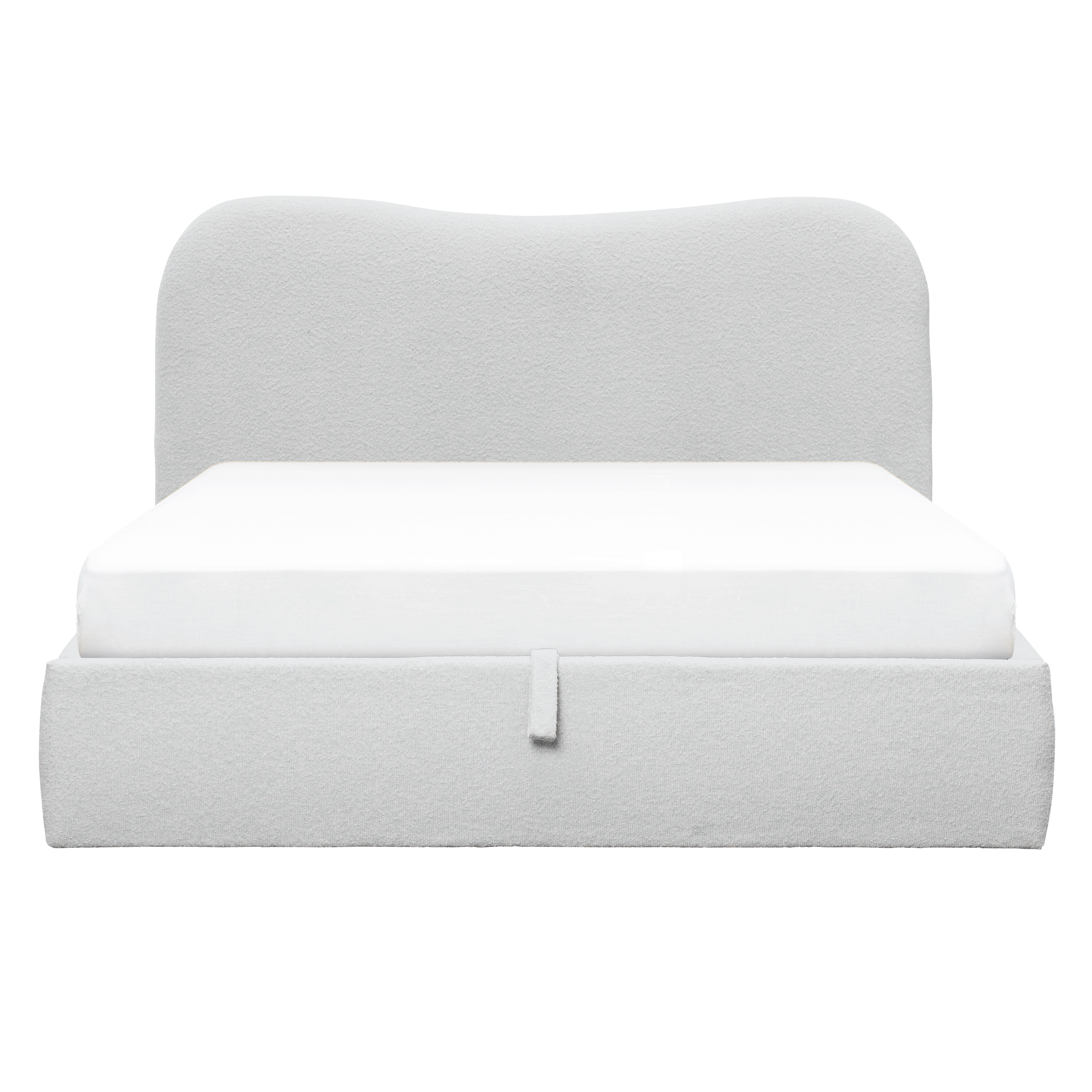 Arianna King Storage Bed - Light Grey Boucle