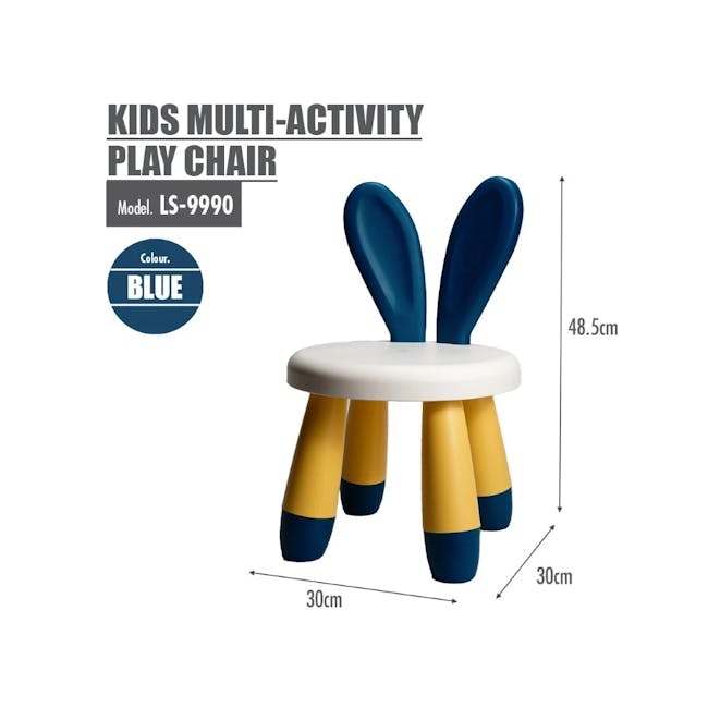 Kids Multi-Activity Play Chair - Blue - 4