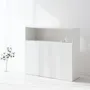 Fikk 3 Door Open Tall Cabinet - White - 7