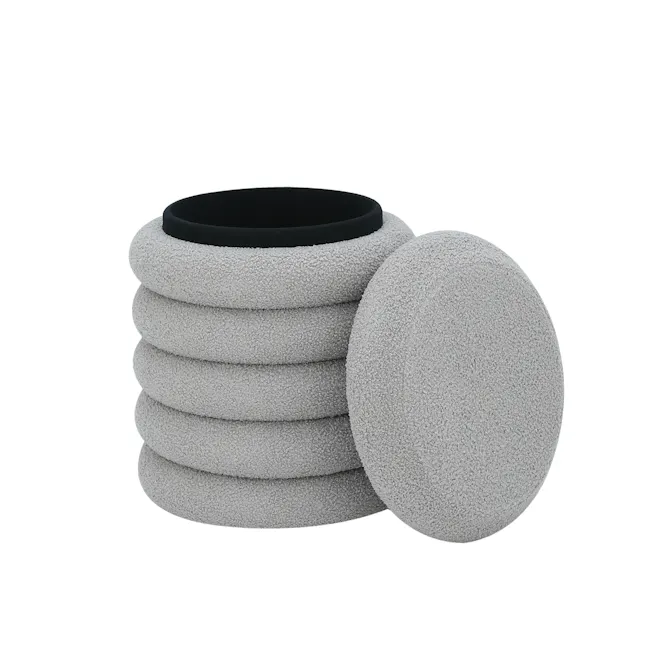 Dolly Storage Stool - Grey - 3