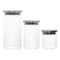 EVERYDAY Glass Jar with Stainless Steel Lid (Set of 3) - 0