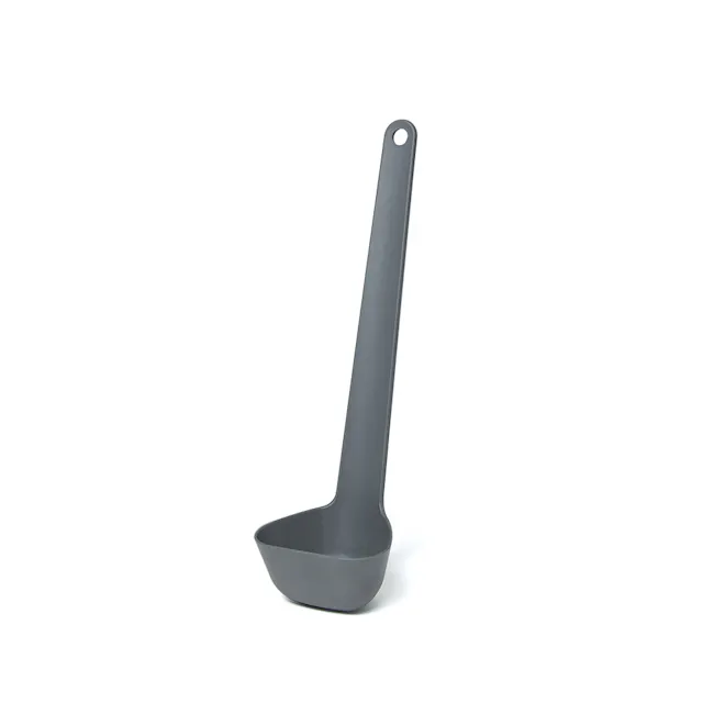 OMMO Tools Ladle - Carbon - 1 - Gray kitchen utensil, sleek design, ergonomic handle, flat bottom, durable material