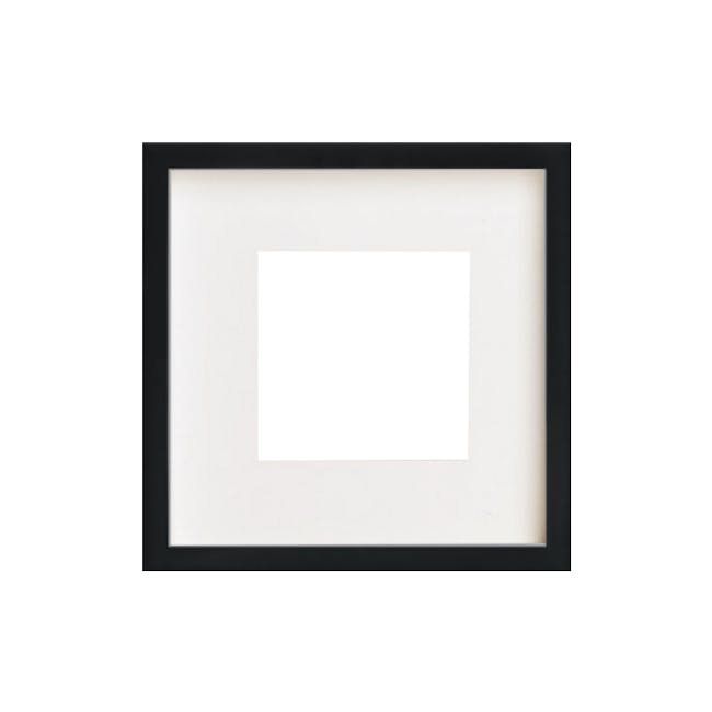 12-Inch Square Wooden Frame - Black - 0