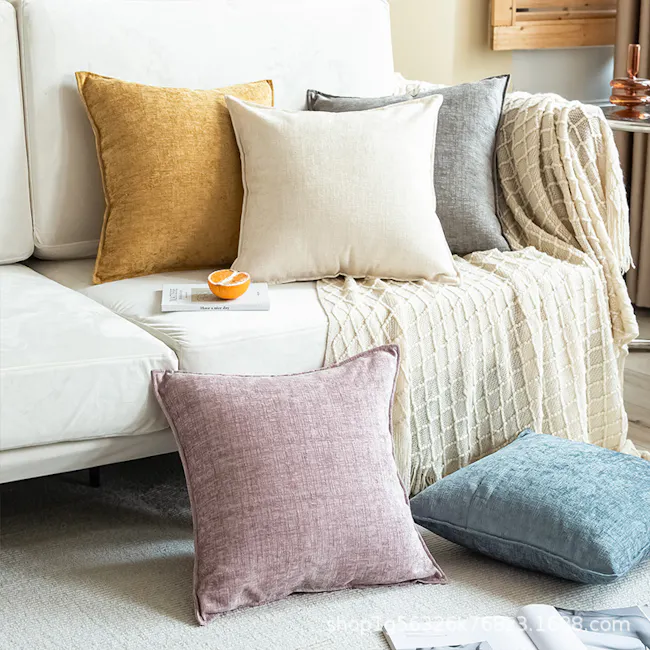 Lucy Cushion Cover - Cream - 3 - Creamy beige, soft beige, textured, cozy, warm, inviting, comfortable, modern, minimalist