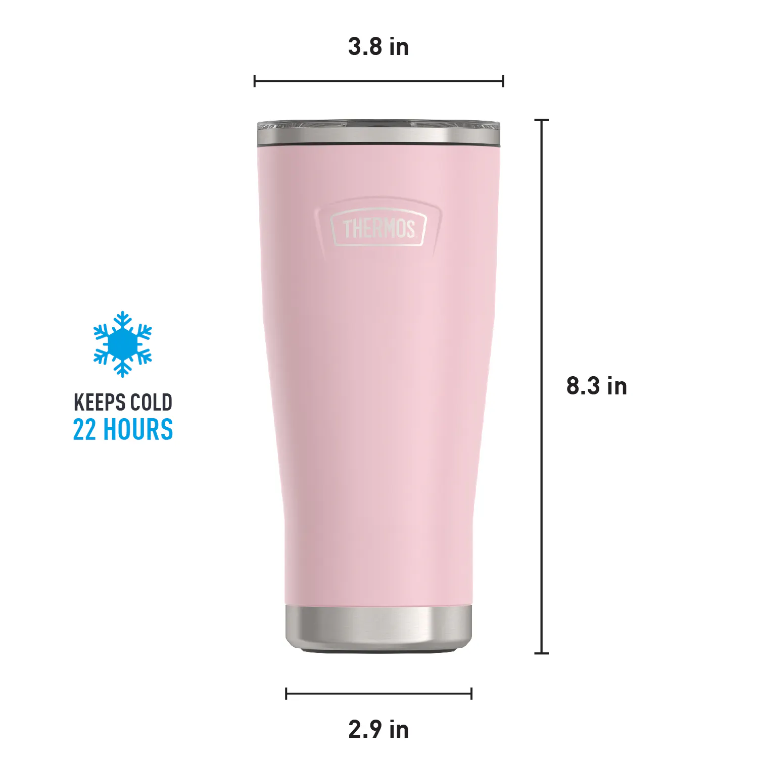 Thermos® ICON™ 710ml Mug with Side Lock Lid (IS1122) - Sunset Pink - 11
