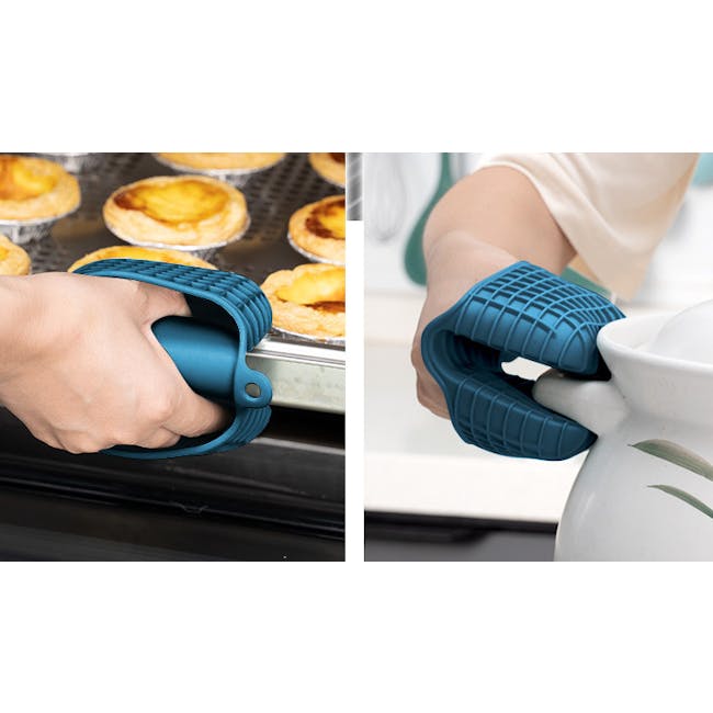 Silicon Oven Mitts - Green - 4