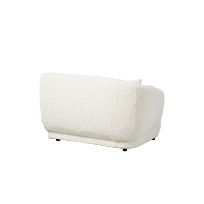 Nomi 3 Seater Sofa with Ottoman - White Boucle (Eco Clean Fabric) - 22