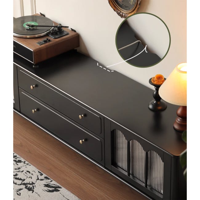 Colle TV Console 2m - Black Ash - 8