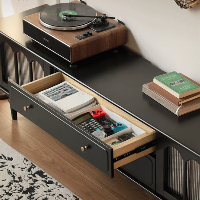 Colle TV Console 2m - Black Ash - 13