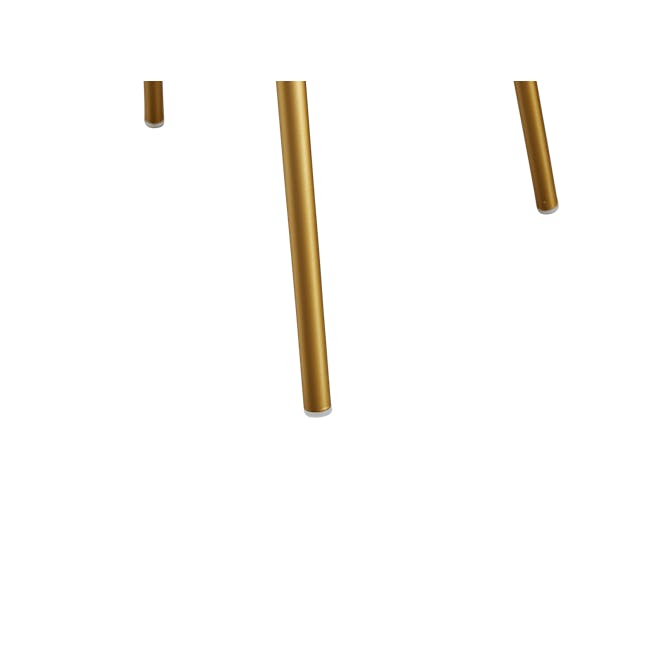 Casper Dining Chair - Gold, White Boucle - 7