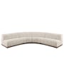 Cosmo 1 Seater Sofa Unit - White Boucle (Spill Resistant) - 10
