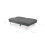 Jen Sofa Bed - Pewter Grey (Eco Clean Fabric) - 11