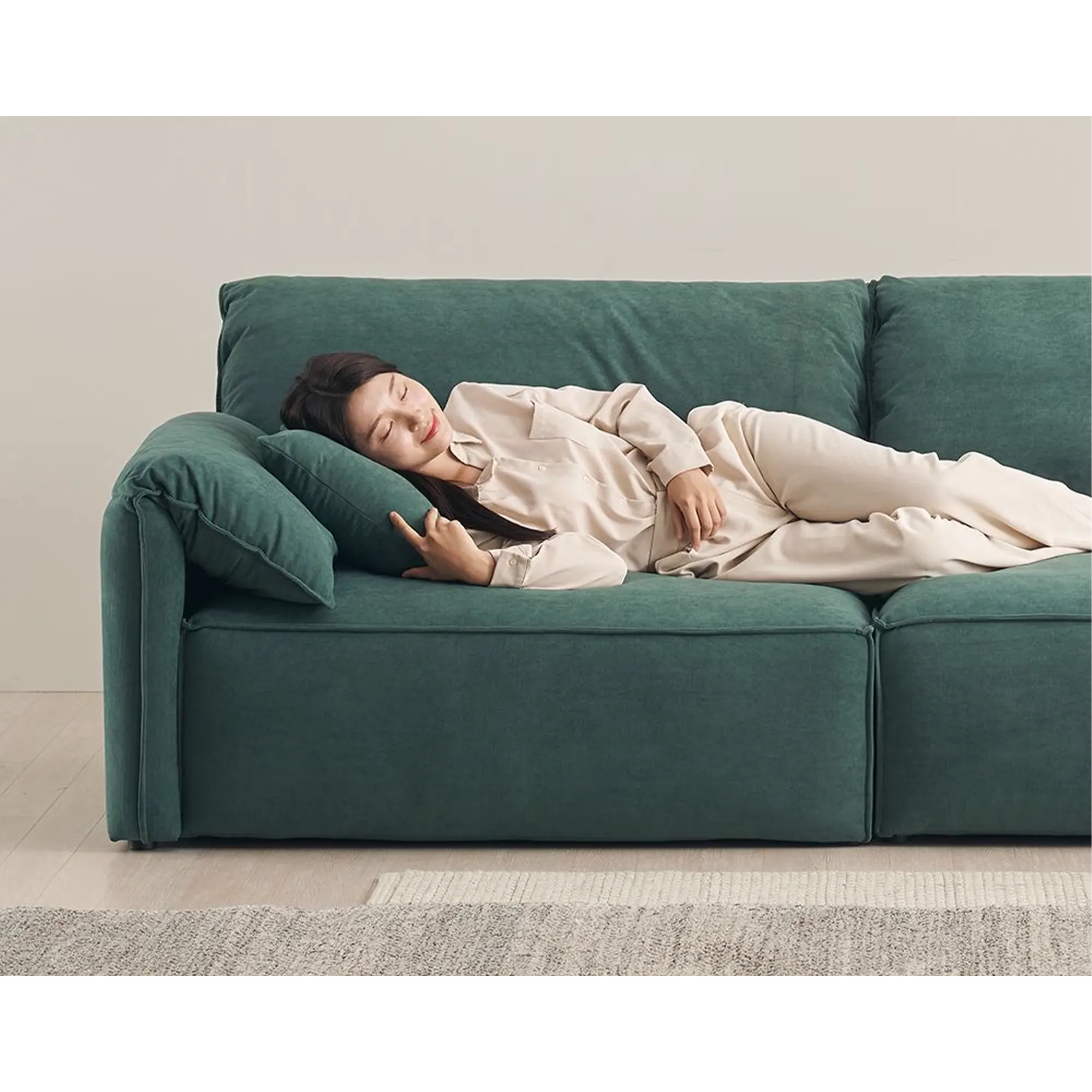 Marris 3 Seater Sofa - Green (Eco Clean Fabric) - 26