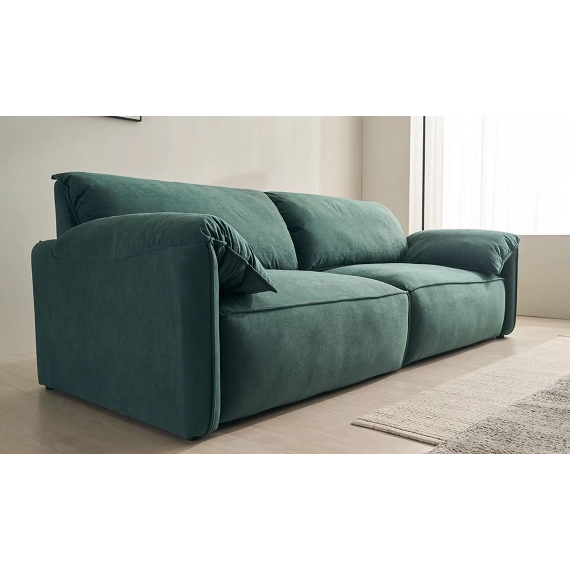 Marris 3 Seater Sofa - Green (Eco Clean Fabric) - 16