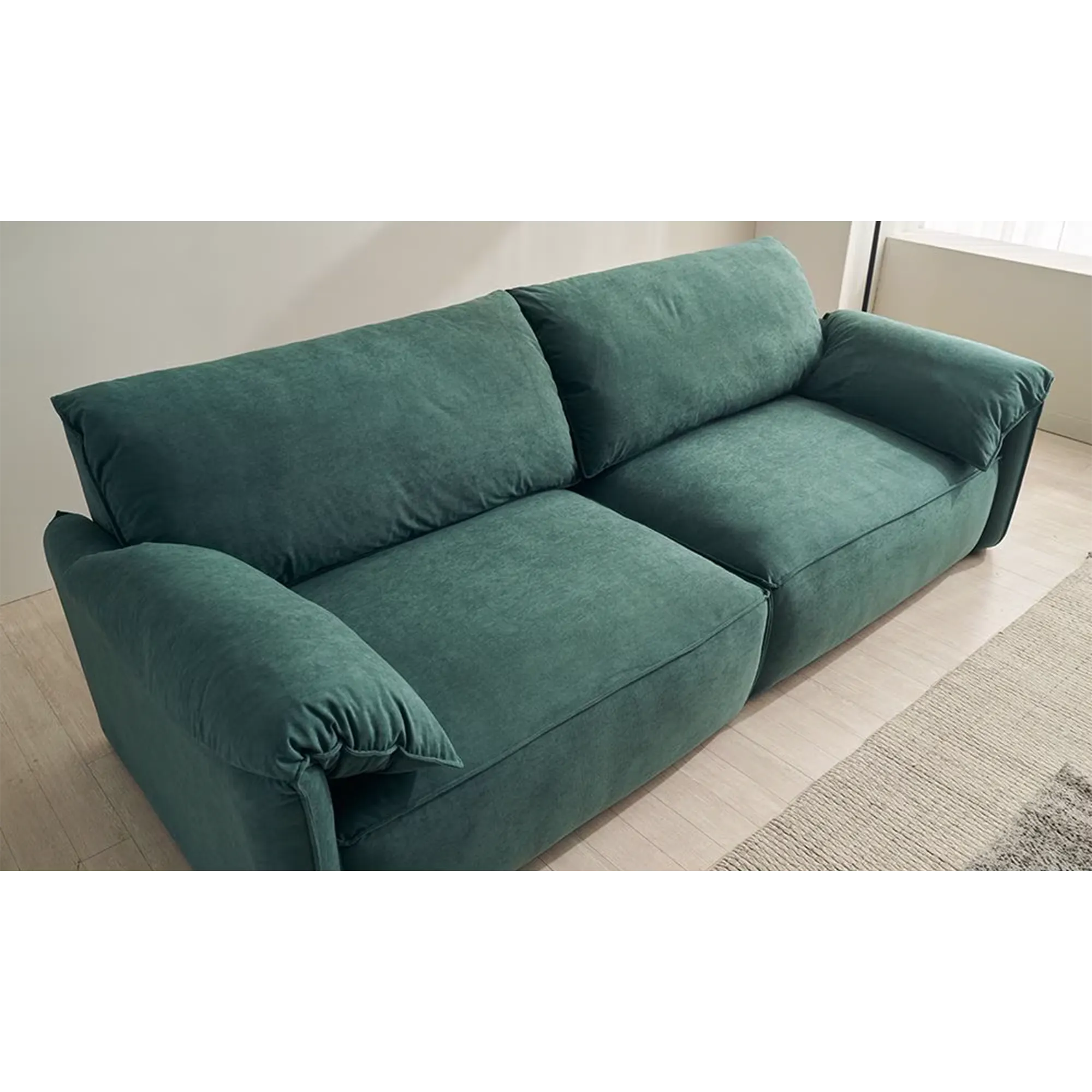 Marris 3 Seater Sofa - Green (Eco Clean Fabric) - 17