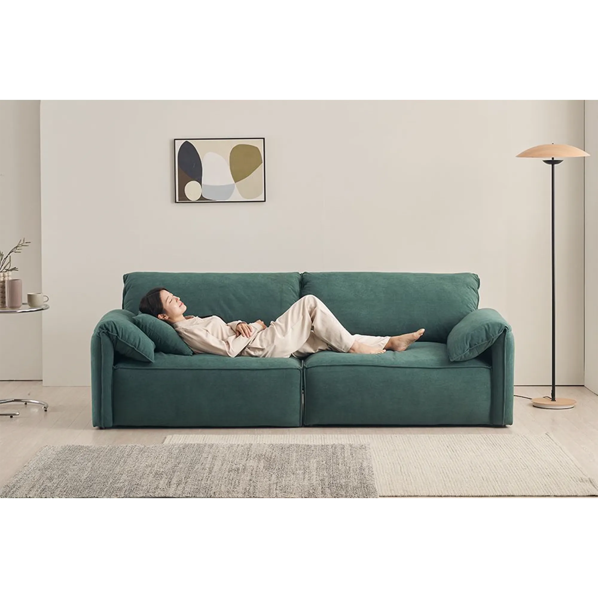 Marris 3 Seater Sofa - Green (Eco Clean Fabric) - 27