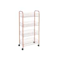 Metaltex Ascona 4 Tier Rolling Cart - Copper