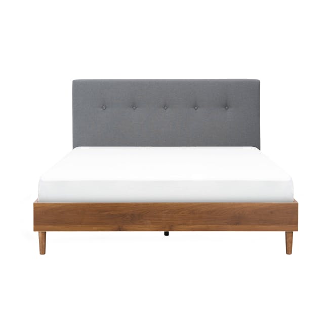 Landon Queen Bed - Walnut, Dark Grey - 1
