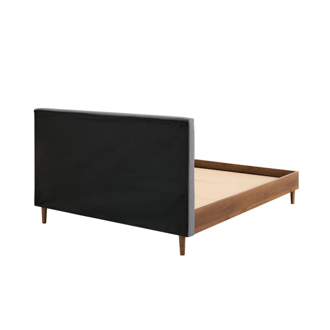 Landon Queen Bed - Walnut, Dark Grey - 5