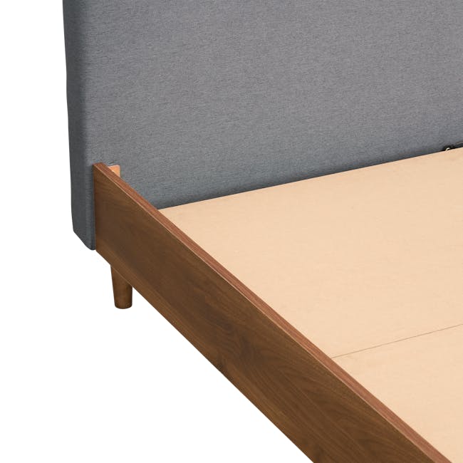 Landon Queen Bed - Walnut, Dark Grey - 7