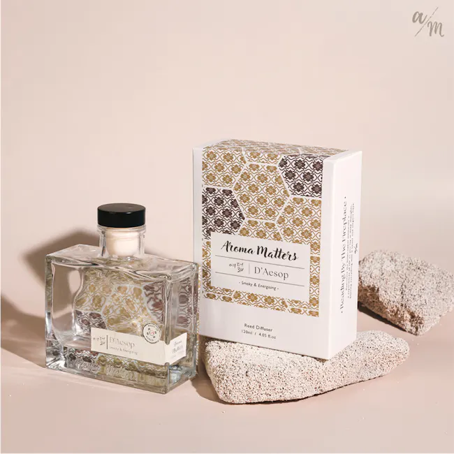Aroma Matters Reed Diffuser - D'Aesop (2 Sizes) - 8 - Aroma Matters, D'Aesop, Smoky & Energizing, Reed Diffuser, 120ml / 05
