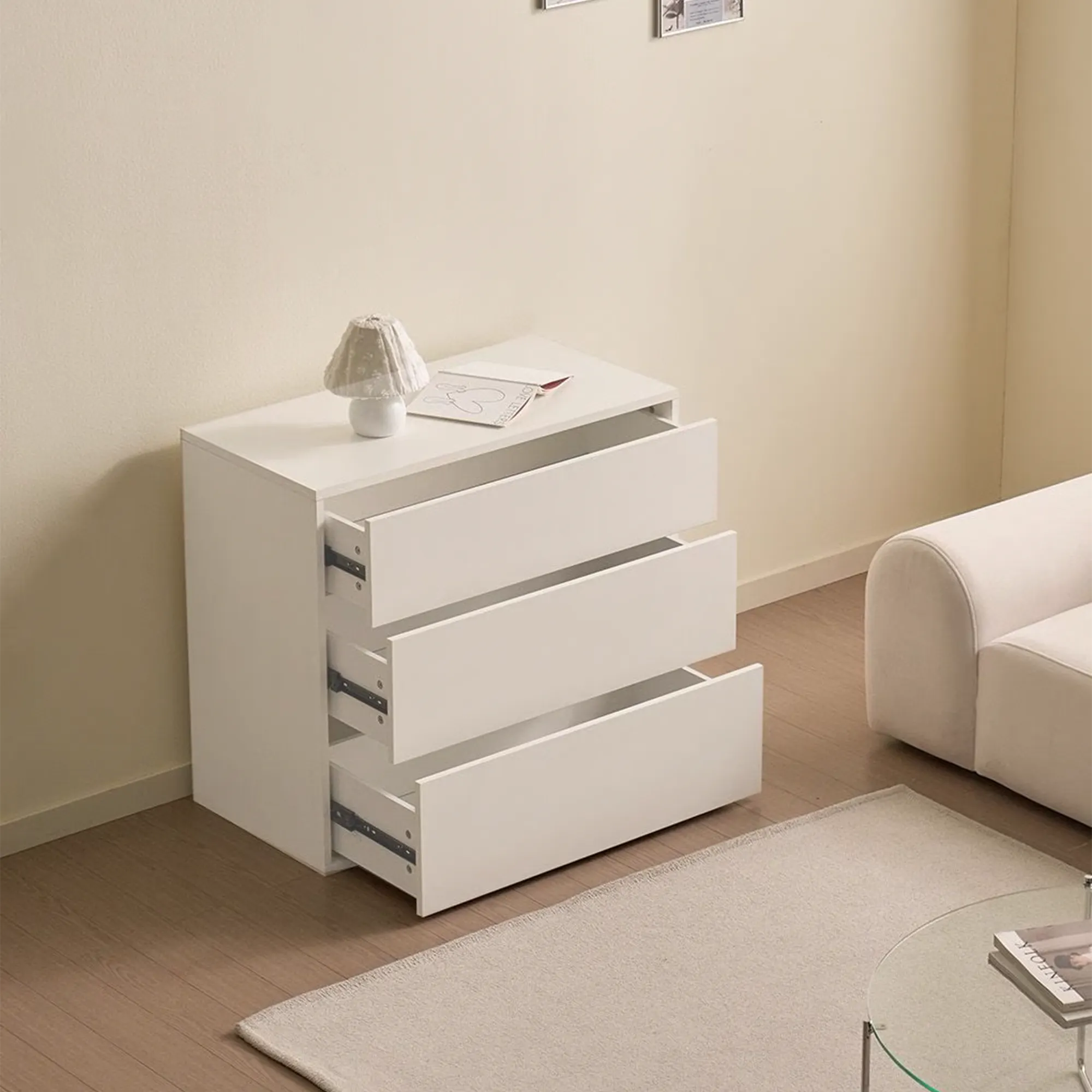 Mono 3 Drawer Chest 0.8m - Black - 25