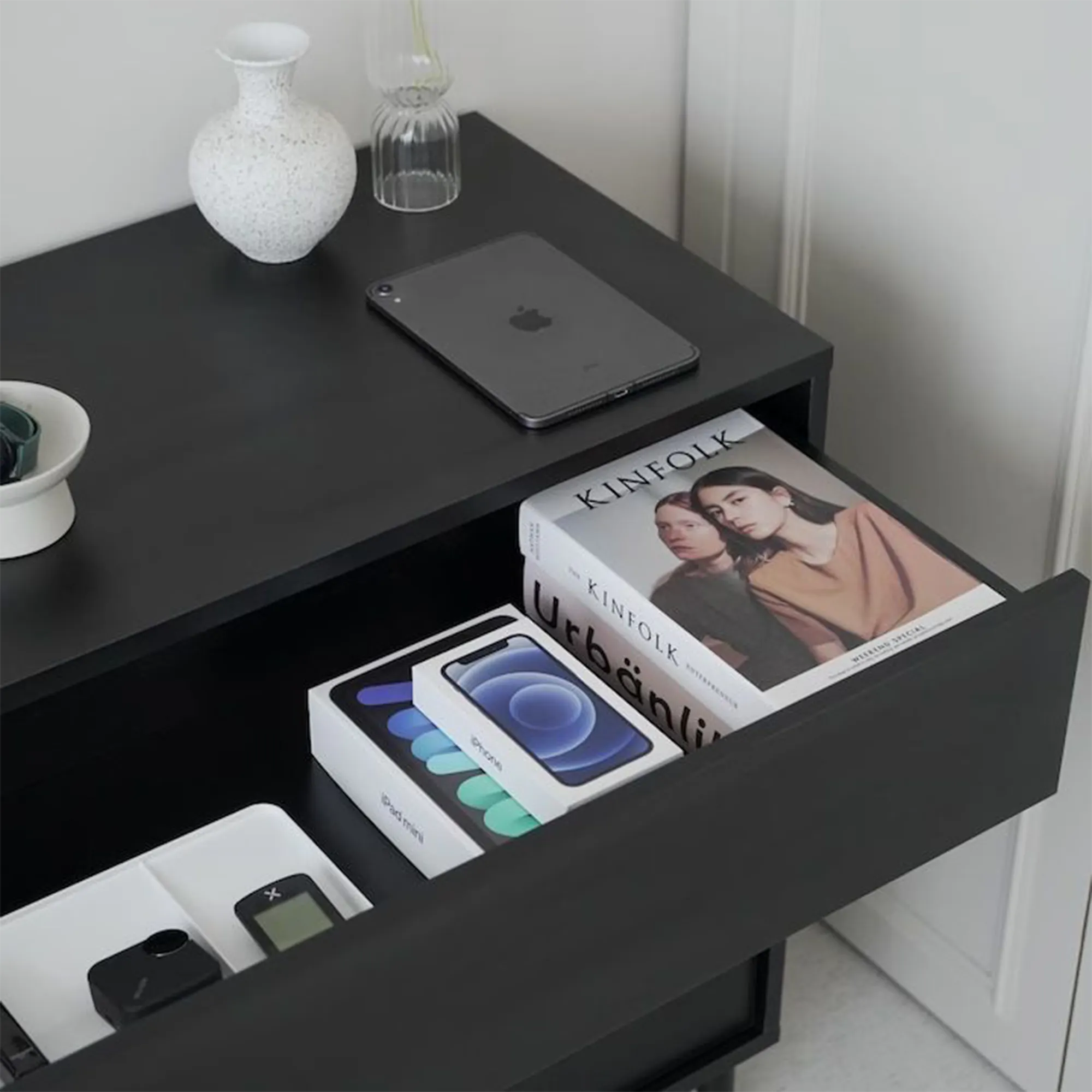 Mono 3 Drawer Chest 0.8m - Black - 10