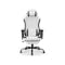 Zeus Gaming Chair with Footrest - White (Faux Leather)