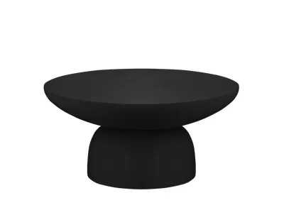 Veronica Concrete Round Coffee Table - Black