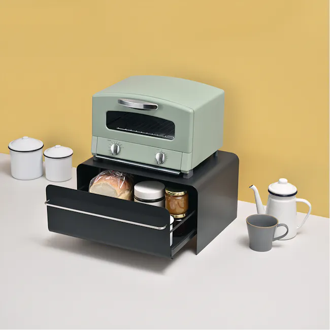 Be Worth Style UtaU Bread Drawer Kitchen Organiser in Full Size - Calm Grey - 4