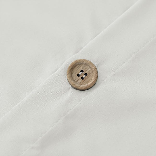 Robinsons Silky Soft Embroidered Microfibre Bed Set Core Collection - Ivory (4 Sizes) - 3