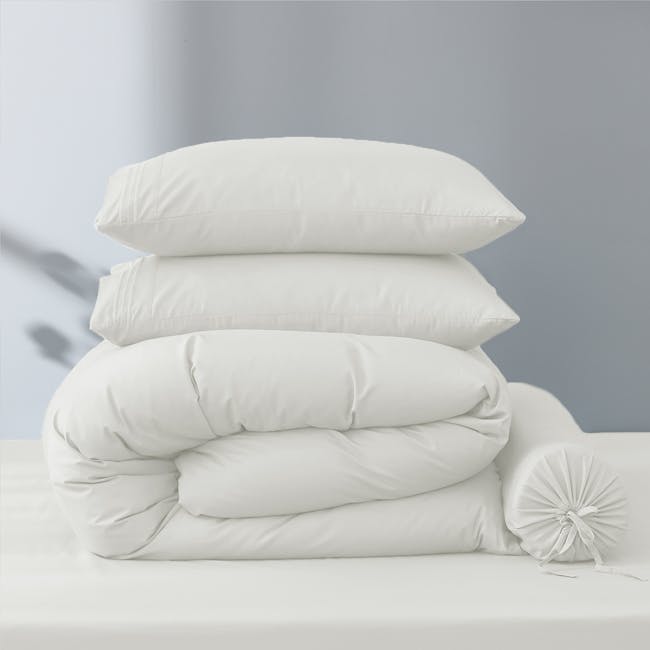 Robinsons Silky Soft Embroidered Microfibre Bed Set Core Collection - Ivory (4 Sizes) - 5