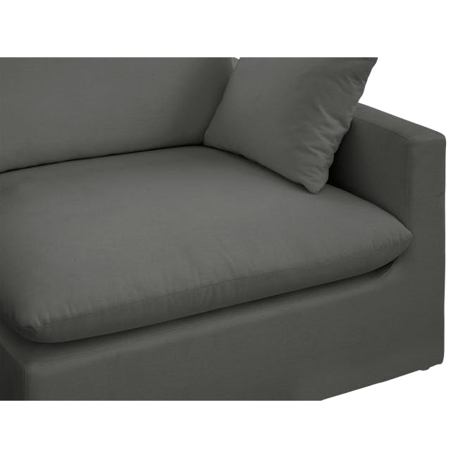 Russell 3 Seater Sofa - Dark Grey (Eco Clean Fabric) - 6