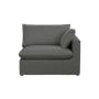 Russell 3 Seater Sofa with Ottoman - Dark Grey (Eco Clean Fabric) - 12