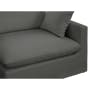 Russell 3 Seater Sofa with Ottoman - Dark Grey (Eco Clean Fabric) - 5