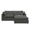 Russell 3 Seater Sofa with Ottoman - Dark Grey (Eco Clean Fabric)