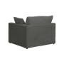 Russell 4 Seater Sofa with Ottoman - Dark Grey (Eco Clean Fabric) - 2