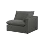 Russell 4 Seater Sofa with Ottoman - Dark Grey (Eco Clean Fabric) - 3